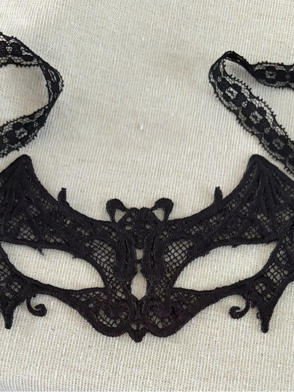 Three Black Lace & Sequin Venetian Masquerade Mask Set
